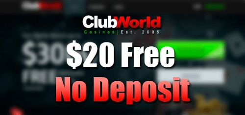 Club World Casino No Deposit